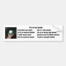 Il est dans des nos mains autocollants pour voiture