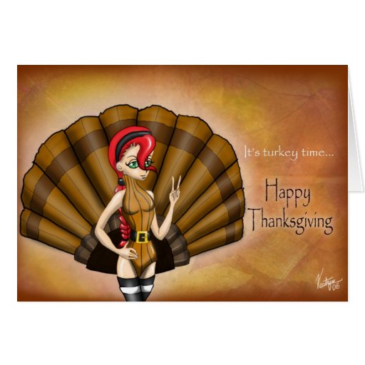Il est temps de la Turquie : Bon thanksgiving ! Carte De Vœux