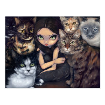 "Il est tout carte postale au sujet de chats"