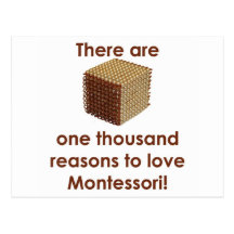 Il y a 1000 raisons d'aimer Montessori Carte Postale