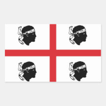 île de région de l'Italie de drapeau de la Sardaig Autocollant En Rectangle