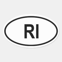 Île de Rhode "RI " Autocollants