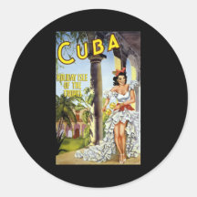 Île de vacances du Cuba des tropiques Adhésifs