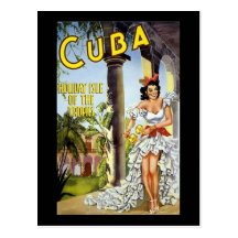 Île de vacances du Cuba des tropiques Carte Postale