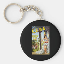 Île de vacances du Cuba des tropiques Porte-clés