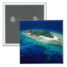 Île d'Eori, îles de Mamanuca, Fidji - antenne Pin's Avec Agrafe