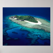 Île d'Eori, îles de Mamanuca, Fidji - antenne Posters