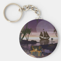 Île Keychain de pirate Porte-clef