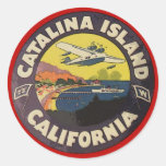 Île la Californie de Catalina Autocollant Rond