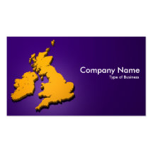 Îles britanniques 3d 09 cartes de visite professionnelles