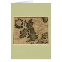 Îles Britanniques, de Les carte 1700's