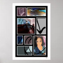 ILLUSION #14/P DE COULEUR AFFICHE