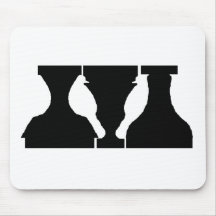Illusion optique avec des oiseaux et des urnes tapis de souris