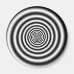 Illusion optique en spirale noire et blanche aimants
