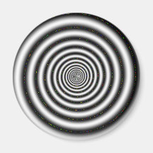 Illusion optique en spirale noire et blanche aimants