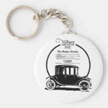 Illustration 1919 de voiture électrique de Milburn Porte-clefs
