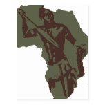 Illustration africaine de guerrier de carte de l'A Cartes Postales