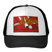 Illustration anglaise paresseuse de race de chien  casquettes