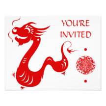 ILLUSTRATION CHINOISE DU DRAGON PAPERCUT DE ZODIAQ BRISTOLS