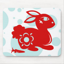 ILLUSTRATION CHINOISE DU LAPIN PAPERCUT DE ZODIAQU TAPIS DE SOURIS