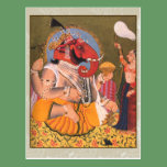 Illustration colorée de Ganesh sur des cartes cartes postales