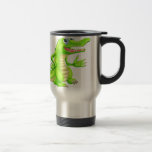 Illustration de crocodile de bande dessinée tasses