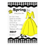 Illustration de mode de Fling de ressort Invitations Personnalisées