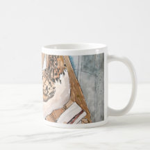 illustration de peinture d'aquarelle d'art populai mug