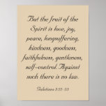 Illustration de vers de bible, fruit de l'esprit affiches
