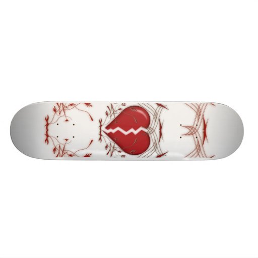 Illustration du coeur brisé et de tribal : Rouge :