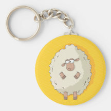 Illustration d'un mouton géant mignon et drôle porte-clefs