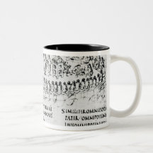 Illustration d'une scène d'un des psaumes tasses à café