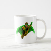 Illustration extraordinaire de super héros tasse à café