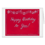 Illustration musicale joyeux anniversaire carte de vœux