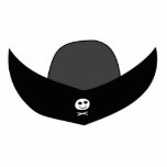 Illustration noire de chapeau de pirate découpages en acrylique