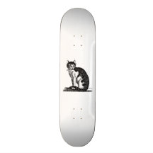 Illustration vintage de chat de Chambre de 1800s - Planches À Roulettes Customisées