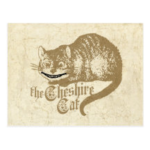 Illustration vintage de chat de Cheshire Carte Postale