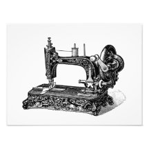 Illustration vintage de machine à coudre de 1800s photographies