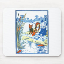 Illustration vintage de magicien d'Oz - étang Tapis De Souris