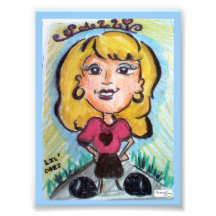 Illustrations originales "Lil de "bande dessinée"  Tirage Photo
