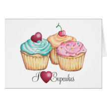 ILoveCupcakes Carte De Vœux