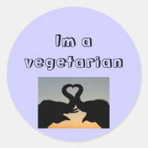 Im un autocollant végétarien