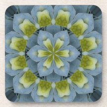 Image bleue 2 de mandala d'hortensia sous-bocks