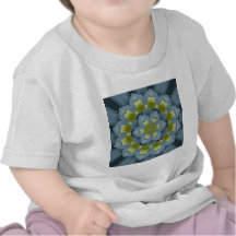 Image bleue 2 de mandala d'hortensia t-shirts