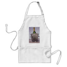 Image de Champagne dans le seau à glace en verre Tablier