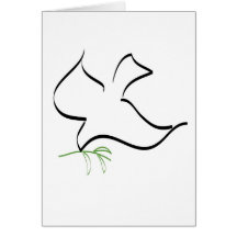 Image de colombe et de branche d'olivier cartes