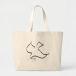 Image de colombe et de branche d'olivier sacs fourre-tout