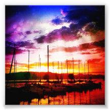 Image de coucher du soleil  tirage photo