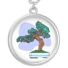 Image de graphique de bonsaïs de pin noir collier personnalisé