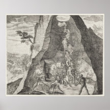 Image étrange des Toilers dans les mines de Posters